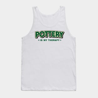 Pottery Is My Therapy Retro Style Tank Top